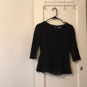 Anthropologie Lace Peplum Top